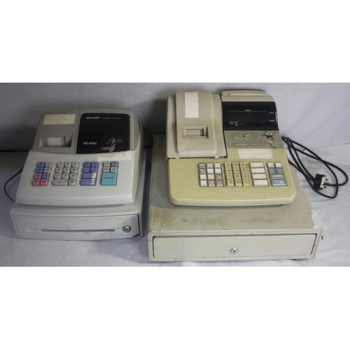 161 - 2 CASH REGISTERS - SHARP XE-A102 AND CASIO 230ER