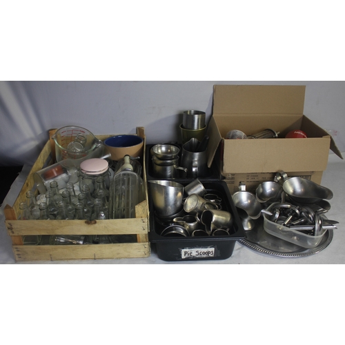 163 - MISCELLANEOUS - GRAVY BOATS, SALT AND PEPPER SHAKERS, NESCAFE MUGS, ETC