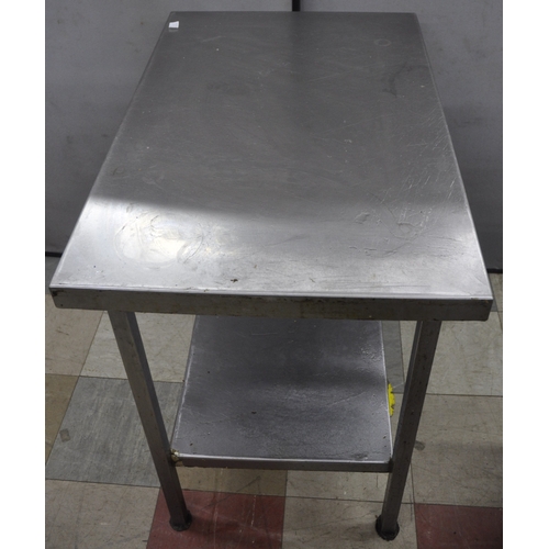 168 - 3FT STAINLESS STEEL PREPARATION TABLE WITH UNDERSHELF