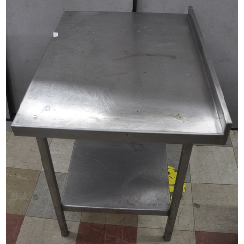 170 - 3FT STAINLESS STEEL PREPARATION TABLE WITH UNDERSHELF