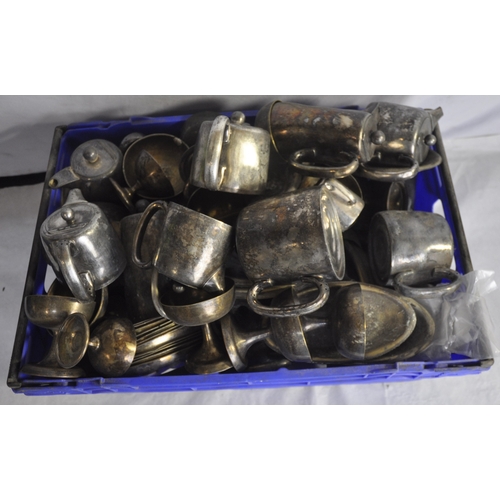 126 - QUANTITY OF METAL TEAPOTS, ETC