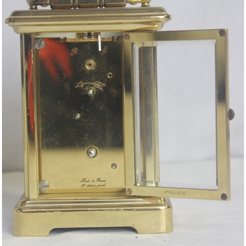 184 - LONDON CLOCK COMPANY CARRIAGE CLOCK AND QUARTZ CARRIAGE CLOCK