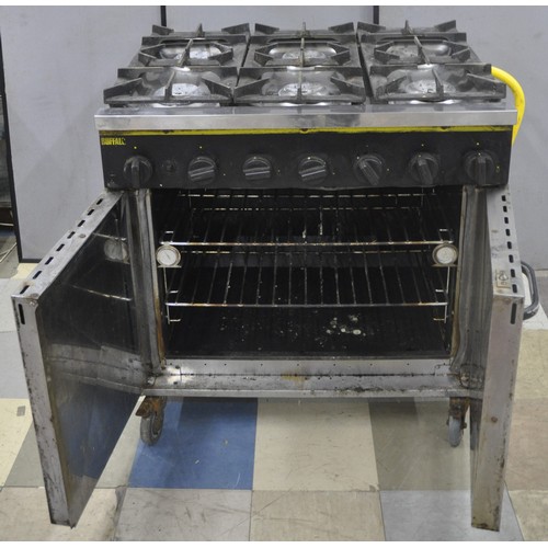 151 - BUFFALO 6-BURNER COMMERCIAL COOKING RANGE - NO BURNERS