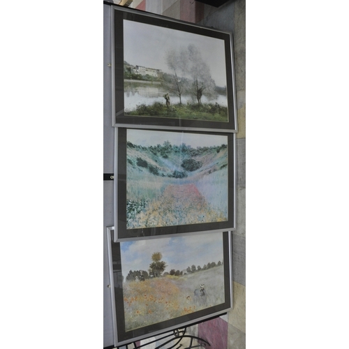 55 - 6 FRAMED MONET PRINTS