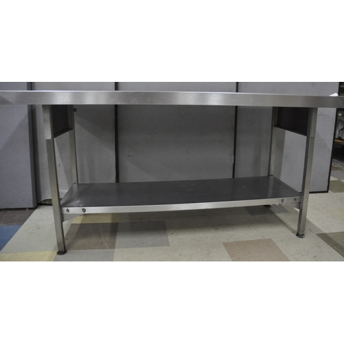 122 - 1.8m STAINLESS STEEL PREPARATION TABLE WITH UNDERSHELF