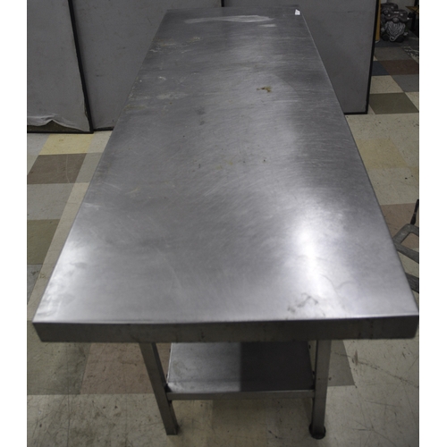 122 - 1.8m STAINLESS STEEL PREPARATION TABLE WITH UNDERSHELF