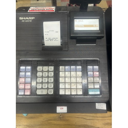 129 - SHARP XE-A207B ELECTRONIC CASH REGISTER