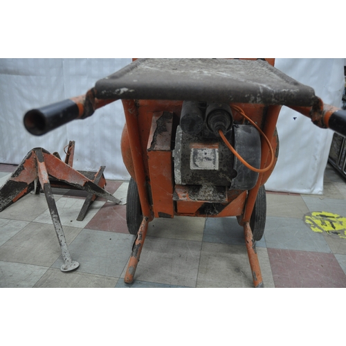 1 - ELECTRIC (240V) CEMENT MIXER WITH STAND IN WORKING ORDER