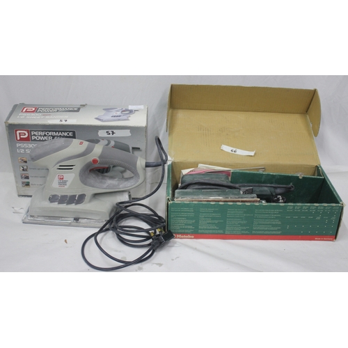 24 - PERFORMANCE POWER SHEET SANDER, METABO ORBITAL SANDER, BOSCH GDA28OE DETAIL SANDER