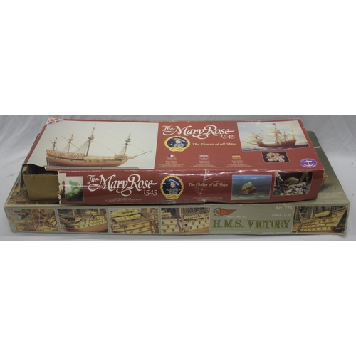 31 - 2 MODEL BOAT KITS - CALDER CRAFT THE MARY ROSE AND MANTUA MODELS HMS VICTORY.  PLEASE SEE PHOTOS OR ... 