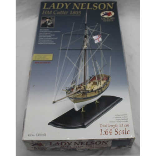 34 - 2 MODEL BOAT KITS - VICTORY MODELS LADY NELSON HM CUTTER 1803 AND VICTORY MODELS HMS FLY 1776 - PLEA... 