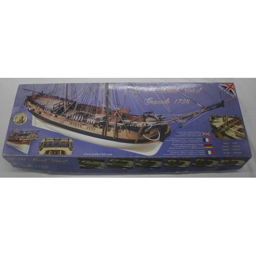 43 - 2 MODEL BOAT KITS - JOTIKA HM BOMB VESSEL GRANADO 1756 AND VICTORY MODELS MERCURY 1820 RUSSIAN 20 GU... 