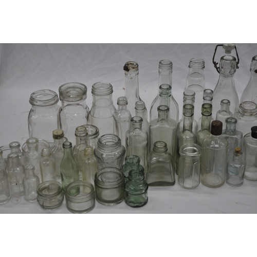 58 - VARIOUS GLASS BOTTLES