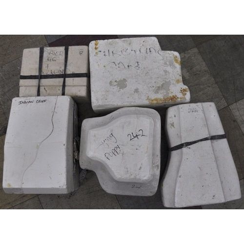 67 - 15 SLIP CASTING MOULDS FOR POTTERY