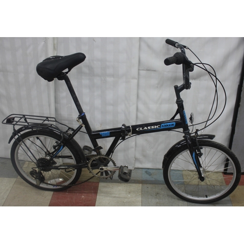 74 - 2 FOLDING BIKES - CLASSIC SAKER VENTURE SERIES 7 SPEED & RALEIGH EVO 7 SPEED  (B12, B17)