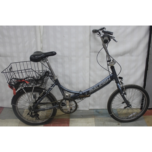 74 - 2 FOLDING BIKES - CLASSIC SAKER VENTURE SERIES 7 SPEED & RALEIGH EVO 7 SPEED  (B12, B17)