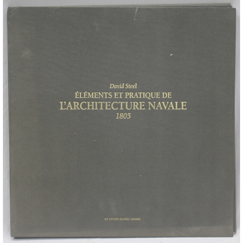 79 - FOLDER OF PLANS - DAVID STEEL ELEMENTS ET PRATIQUE DE L'ARCHITECTURE NAVALE 1805