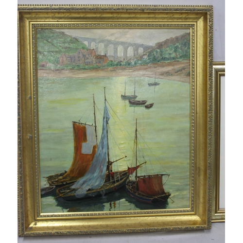 82 - FRAMED NAUTICAL PRINT AND FRAMED OIL ON BOARD