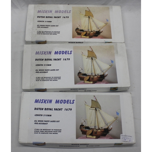 86 - 3 MODEL BOAT KITS - DUTCH ROYAL YACHT 1679