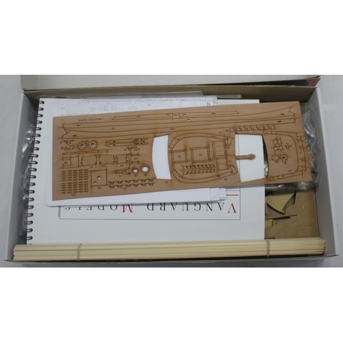 104 - 5 MODEL BOAT KITS - 3 VANGUARD MODELS 