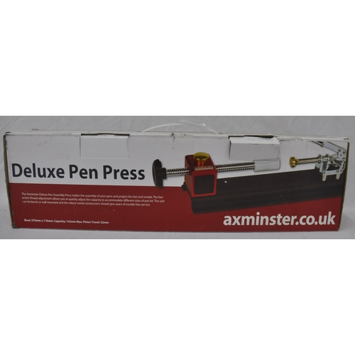 125 - AXMINSTER DELUXE PEN PRESS AND 4 WOODWORKING BOOKS