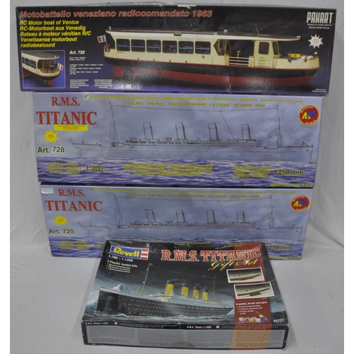 127 - 4 RMS TITANIC KITS - REVELL, 2 x MANTUA MODEL AND PANART - PLEASE SEE PHOTOS OR VIEW IN PERSON TO CH... 