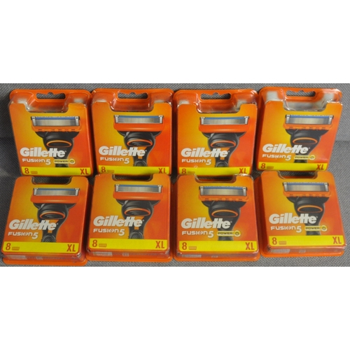 143 - 8 PACKS OF 8 GILETTE FUSION 5 RAZOR HEADS - WITH OPTION OF LOT 144 (A116)