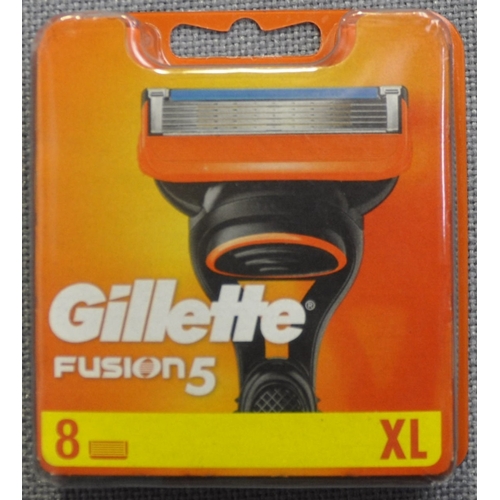 143 - 8 PACKS OF 8 GILETTE FUSION 5 RAZOR HEADS - WITH OPTION OF LOT 144 (A116)