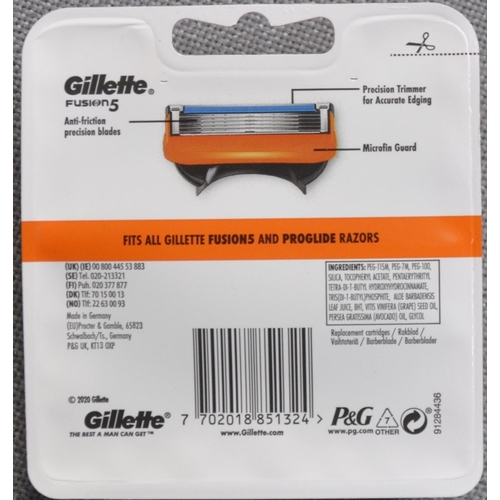 143 - 8 PACKS OF 8 GILETTE FUSION 5 RAZOR HEADS - WITH OPTION OF LOT 144 (A116)