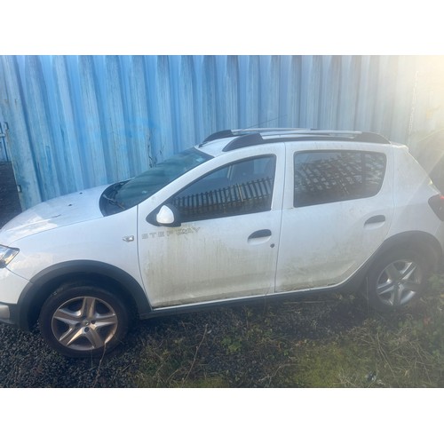 1 - DACIA SANDERO STEPWAY AMBIENCE TCE -  REGISTRATION NUMBER CP65 CKN 

898cc
5DR HATCHBACK
WHITE
MANUA... 