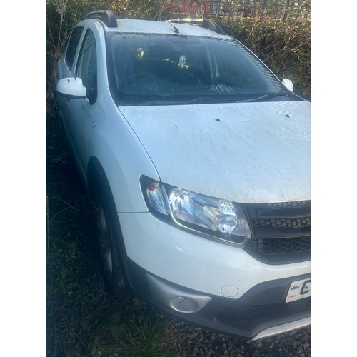 1 - DACIA SANDERO STEPWAY AMBIENCE TCE -  REGISTRATION NUMBER CP65 CKN 

898cc
5DR HATCHBACK
WHITE
MANUA... 