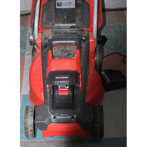 28 - EINHELL BRUSHLESS CORDELSS LAWN MOWER WITH BATTERY & CHARGER AND K'ARCHER PRESSURE WASHER, MISSI... 