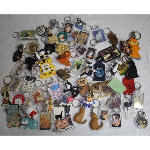 39 - QUANTITY OF CAT KEYRINGS