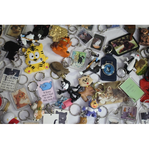 39 - QUANTITY OF CAT KEYRINGS