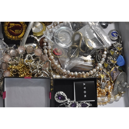 46 - TRAY OF COSTUME JEWELLERY