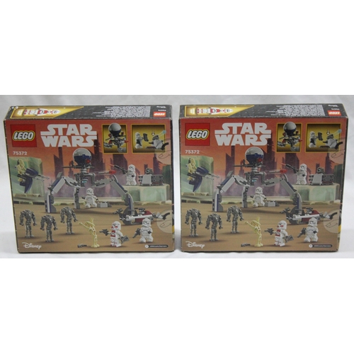 13 - 2 LEGO STAR WARS CLONE TROOPER AND BATTLE DROID BATTLE PACK