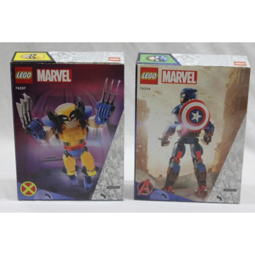 14 - 1 LEGO 76258 MARVEL AVENGERS CAPTAIN AMERICA CONTRUCTION FIGURE AND 1 LEGO 76257 MARVEL X-MEN '97 WO... 