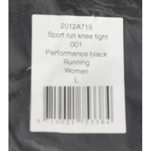 18 - 5 x NEW ASICS WOMENS SPORT TIGHTS - BLACK - SIZE LARGE