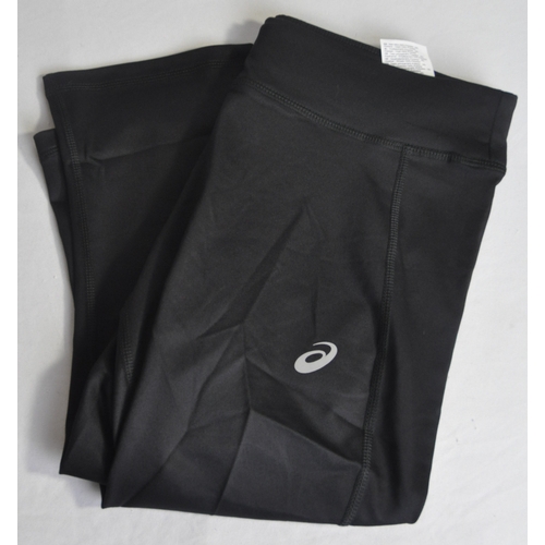 18 - 5 x NEW ASICS WOMENS SPORT TIGHTS - BLACK - SIZE LARGE