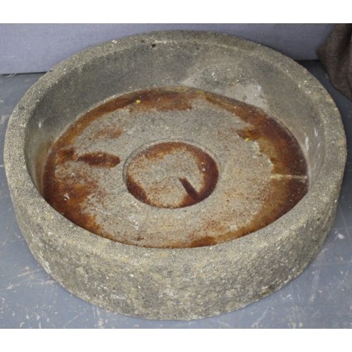 26 - STONE (POSSIBLY GRANITE) CIRCULAR TROUGH 32