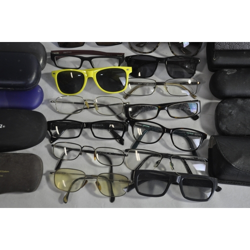 39 - SELECTION OF GLASSES, SUNGLASSES AND EMPTY CASES