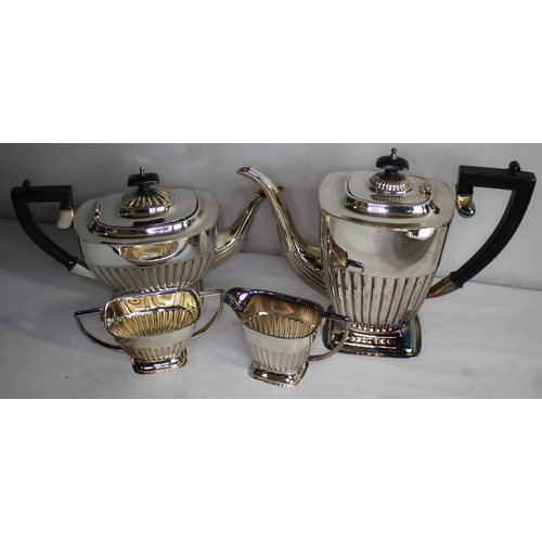 49 - QUANTITY OF SILVER PLATED WARE INCLUDING TEA SET