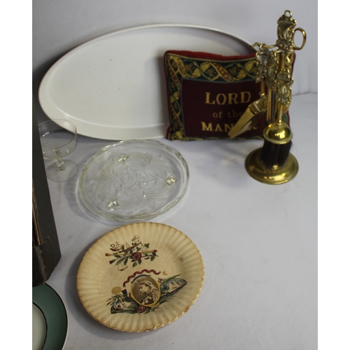 57 - MISCELLANEOUS INCLUDING FIRE COMPANION STAND AND GLASSWARE