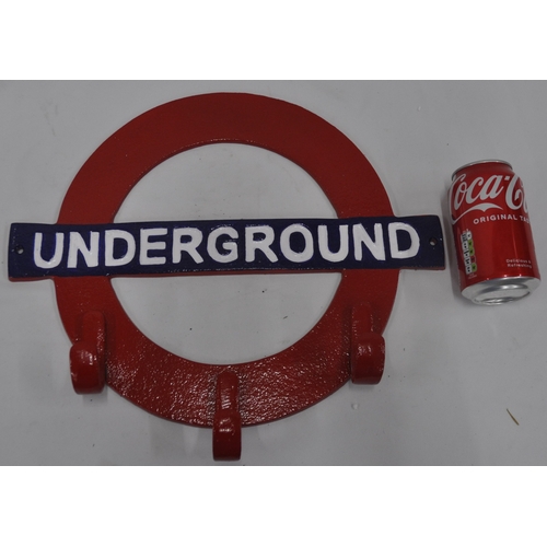 66 - UNDERGROUND SIGN COAT RACK