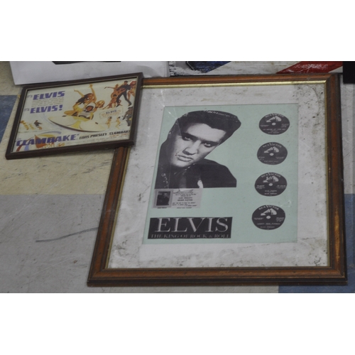 70 - MARILYN MONROE CANVAS, HIGH STREET MUSICAL 3 CLOCK, FRAMED PICTURE 'THE BEATLES 1956-64', SIGNED BEA... 