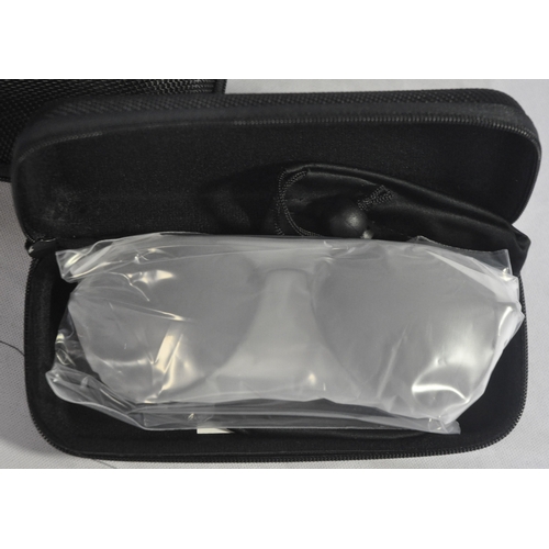 102 - 12 NEW DUDUMA AVIATOR SUNGLASSES IN HARD CASE