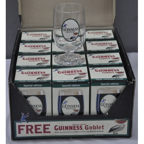 108 - DECANTER AND TUMBLER SET AND BOX OF GUINNESS GLASSES