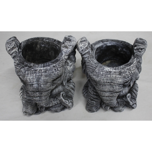 124 - 2 ELEPHANT PLANT POT HOLDERS