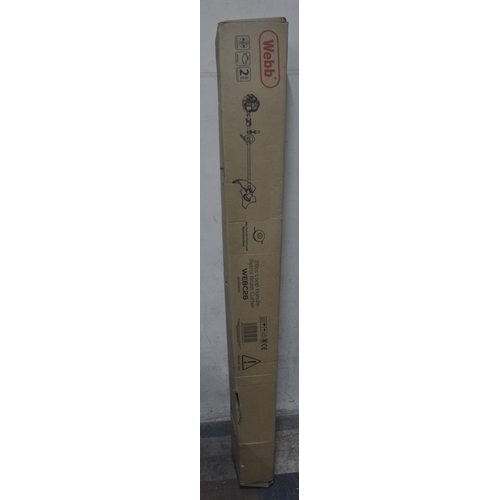 128 - NEW AND BOXED WEBB 26cc LOOP HANDLE PETROL BRUSH CUTTER