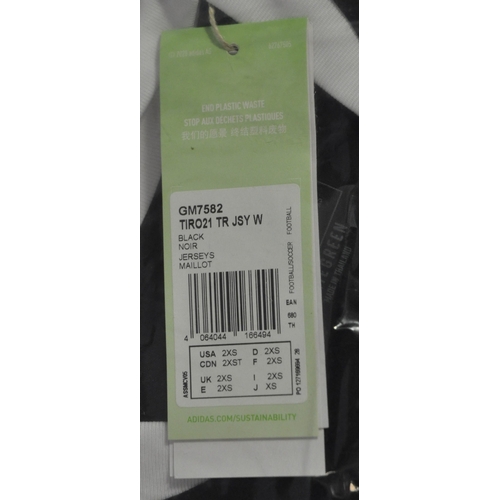 138 - 6 NEW ADIDAS TIRO21 TRAINING JERSEYS - BLACK/WHITE